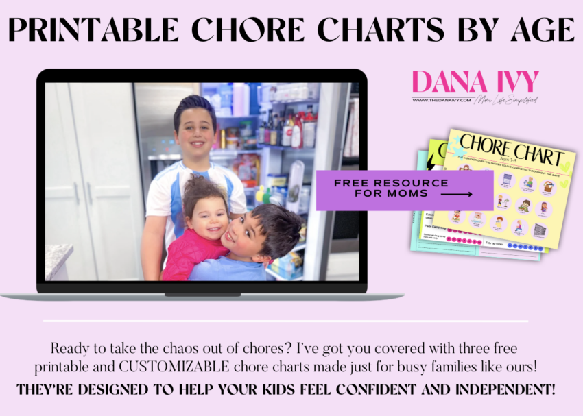 Simplify doing chores for kids with effective tracking strategies and a free chore charts by age designed for busy moms!